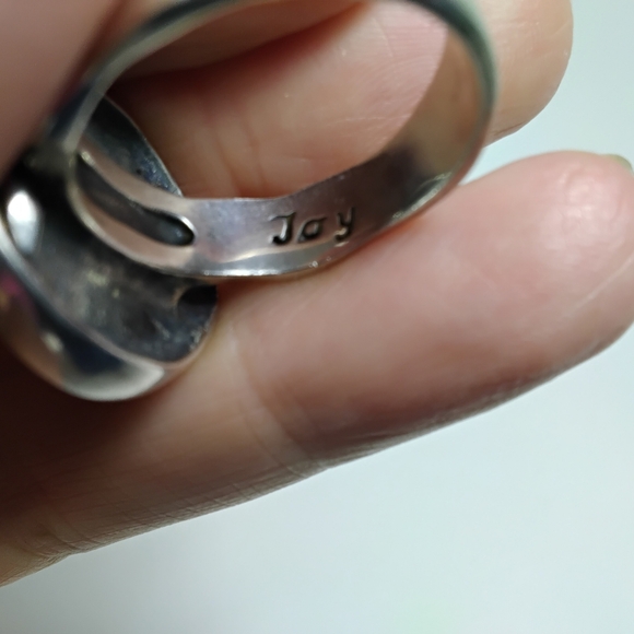 Carolyn Pollack 925 Silver Joy Ring Sz 8 -1/2 - Picture 10 of 11